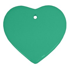 Seafoamy Green Heart Ornament (two Sides) by snowwhitegirl