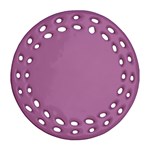 Silly Purple Round Filigree Ornament (Two Sides) Front