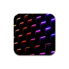 Mode Background Abstract Texture Rubber Square Coaster (4 Pack)  by Nexatart