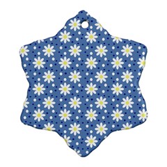Daisy Dots Blue Ornament (snowflake) by snowwhitegirl