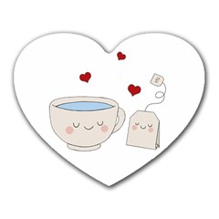 Cute Tea Heart Mousepads by Valentinaart