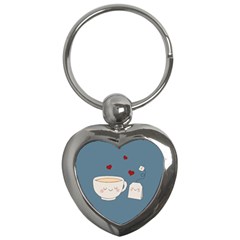 Cute Tea Key Chains (heart)  by Valentinaart