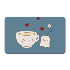 Cute Tea Magnet (rectangular) by Valentinaart