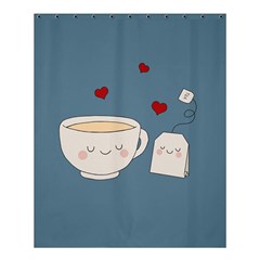 Cute Tea Shower Curtain 60  X 72  (medium)  by Valentinaart