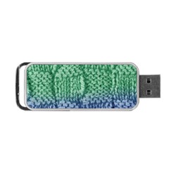 Knitted Wool Square Blue Green Portable Usb Flash (two Sides) by snowwhitegirl
