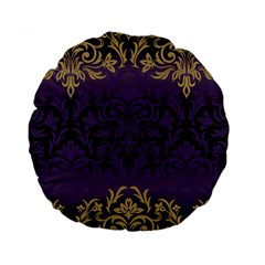 Art Nouveau,vintage,damask,gold,purple,antique,beautiful Standard 15  Premium Round Cushions by NouveauDesign