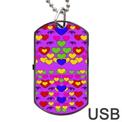 I Love This Lovely Hearty One Dog Tag Usb Flash (one Side) by pepitasart