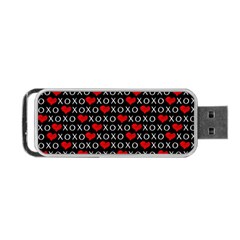 Xoxo Valentines Day Pattern Portable Usb Flash (one Side) by Valentinaart