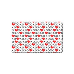 Xoxo Valentines Day Pattern Magnet (name Card) by Valentinaart