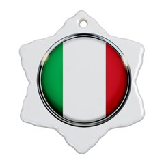 Italy Country Nation Flag Ornament (snowflake) by Nexatart