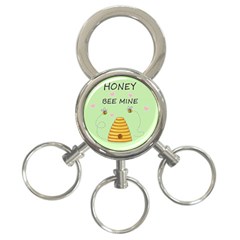 Bee Mine Valentines Day 3-ring Key Chains by Valentinaart