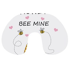 Bee Mine Valentines Day Travel Neck Pillows by Valentinaart