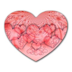 Heart Love Friendly Pattern Heart Mousepads by Nexatart