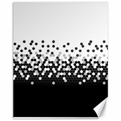 Flat Tech Camouflage White And Black Canvas 11  X 14   by jumpercat