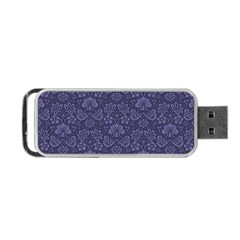 Damask Purple Portable Usb Flash (two Sides) by snowwhitegirl