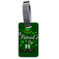 St Patricks Leprechaun Luggage Tags (one Side)  by Valentinaart