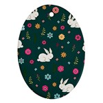 Easter bunny  Oval Ornament (Two Sides) Front