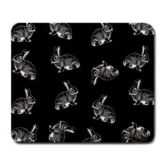 Rabbit Pattern Large Mousepads by Valentinaart