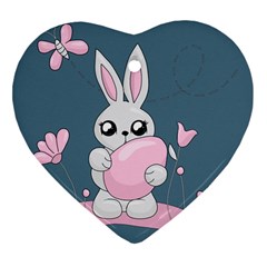 Easter Bunny  Ornament (heart) by Valentinaart