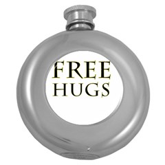 Freehugs Round Hip Flask (5 Oz) by cypryanus