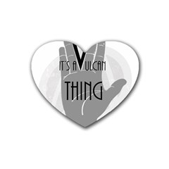 Vulcan Thing Heart Coaster (4 Pack)  by Howtobead