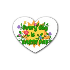 Earth Day Heart Coaster (4 Pack)  by Valentinaart