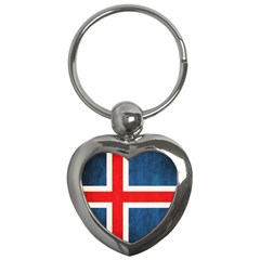 Iceland Flag Key Chains (heart)  by Valentinaart