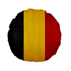 Belgium Flag Standard 15  Premium Round Cushions by Valentinaart