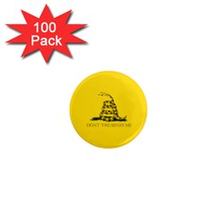 Gadsden Flag Don t Tread On Me 1  Mini Magnets (100 Pack)  by snek
