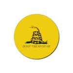 Gadsden Flag Don t tread on me Rubber Round Coaster (4 pack)  Front