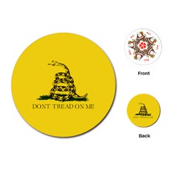 Gadsden Flag Don t Tread On Me Playing Cards (round)  by snek