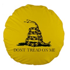 Gadsden Flag Don t Tread On Me Large 18  Premium Round Cushions by snek