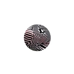 Abstract Fauna Pattern When Zebra And Giraffe Melt Together 1  Mini Buttons by Simbadda