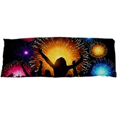 Celebration Night Sky With Fireworks In Various Colors Body Pillow Case Dakimakura (two Sides) by Sapixe