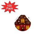 Christmas House Clipart 1  Mini Magnets (100 pack)  Front