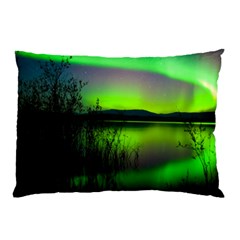 Green Northern Lights Canada Pillow Case (two Sides) by Sapixe