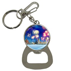 Happy New Year Celebration Of The New Year Landmarks Of The Most Famous Cities Around The World Fire Button Necklaces by Sapixe