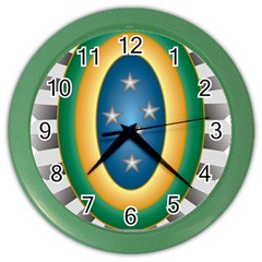 Seal Of The Brazilian Army Color Wall Clocks by abbeyz71