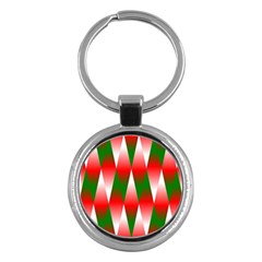 Christmas Geometric Background Key Chains (round)  by Sapixe