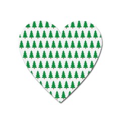 Christmas Background Christmas Tree Heart Magnet by Sapixe