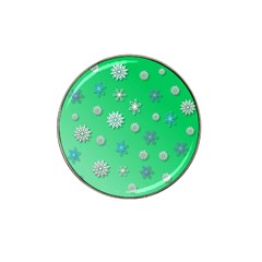 Snowflakes Winter Christmas Overlay Hat Clip Ball Marker (4 Pack) by Sapixe