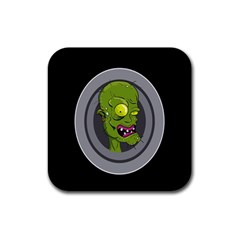 Zombie Pictured Illustration Rubber Square Coaster (4 Pack)  by Sapixe