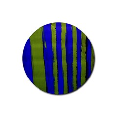 Stripes 4 Rubber Round Coaster (4 Pack)  by bestdesignintheworld