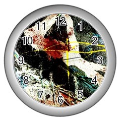 Egg In The Duck   Needle In The Egg Wall Clocks (silver)  by bestdesignintheworld