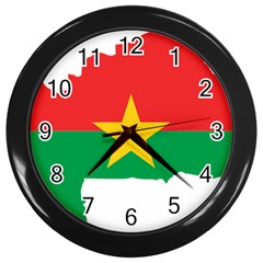 Burkina Faso Flag Map  Wall Clocks (black) by abbeyz71