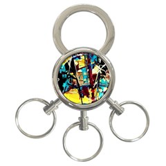 Dance Of Oil Towers 4 3-ring Key Chains by bestdesignintheworld