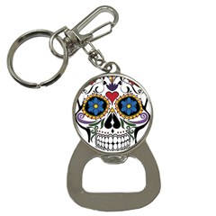 Cranium Sugar Skull Button Necklaces by StarvingArtisan