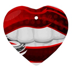 Bite Me Heart Ornament (two Sides) by StarvingArtisan