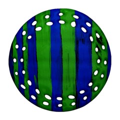 Stripes Ornament (round Filigree) by bestdesignintheworld