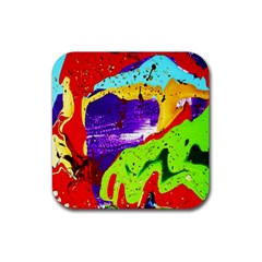 Untitled Island 2 Rubber Coaster (square)  by bestdesignintheworld